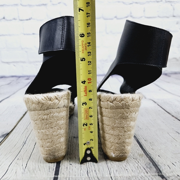 VINCE | Spencer leather open toe espadrille wedge sandals - Picture 8 of 11